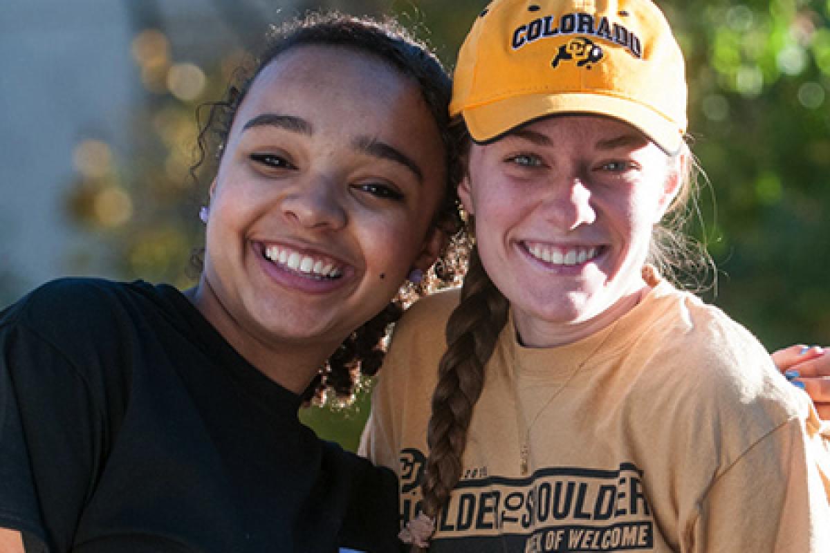 business school students at homecoming