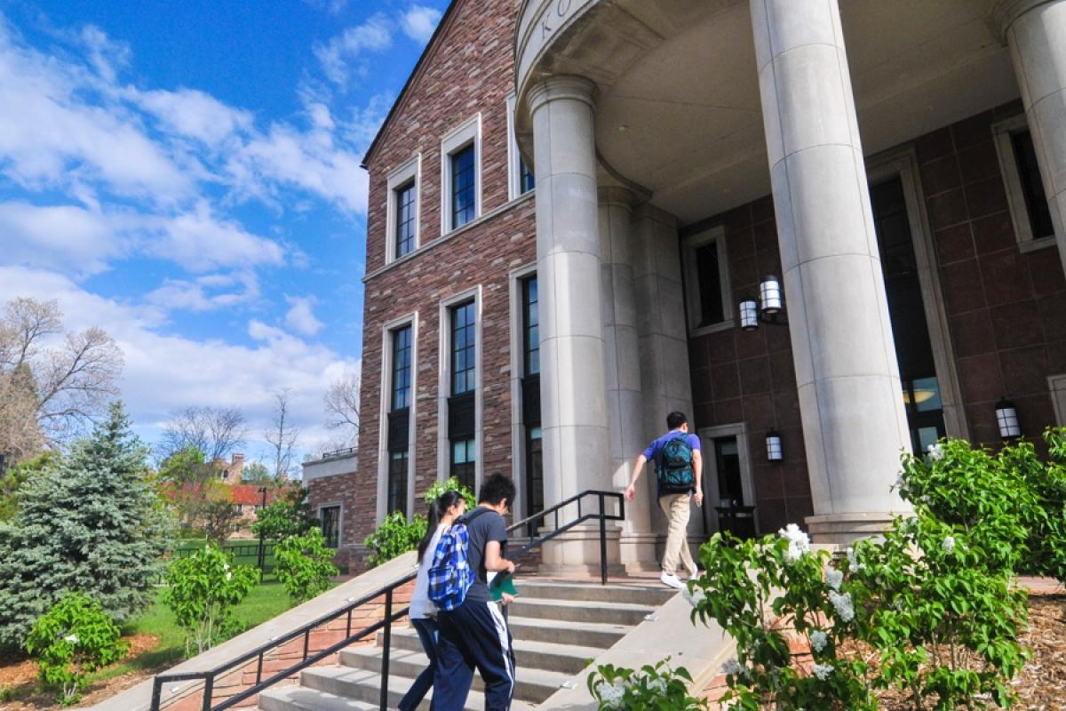 Students entering the Leeds School of Business
