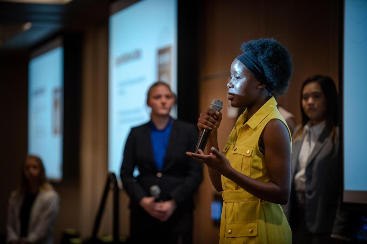 Women in Business Participant Presenting
