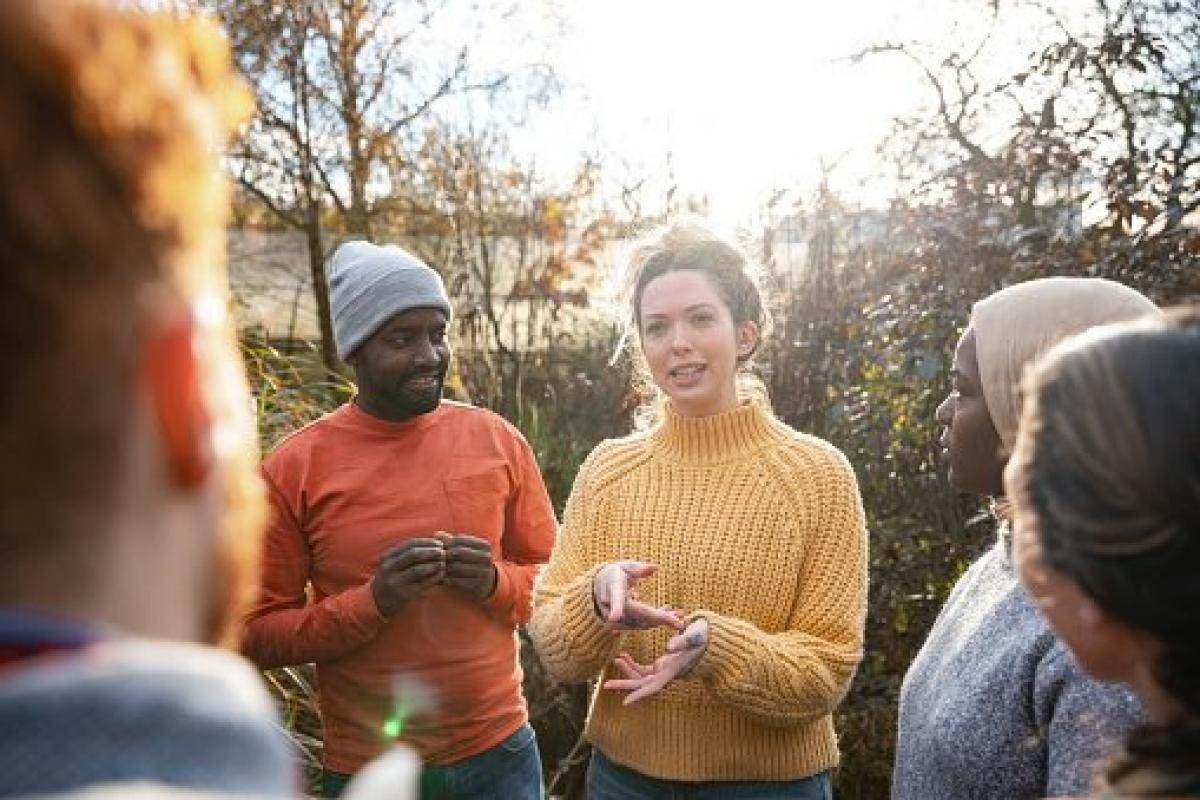 Leaders collaborating to solve sustainability challenges