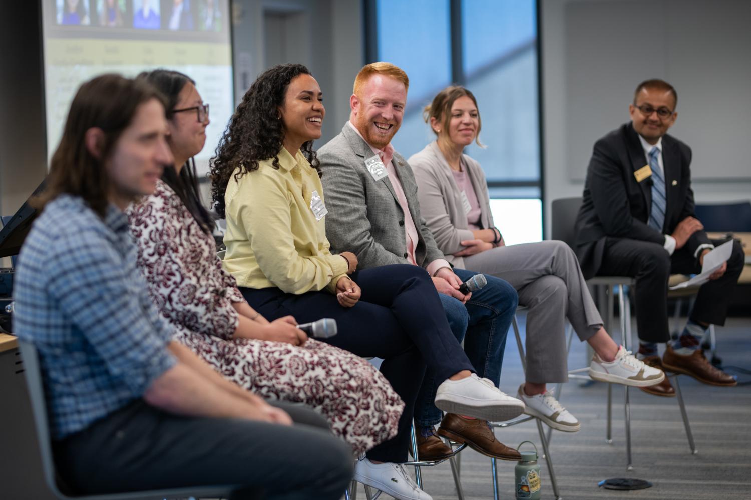 Alumni panel at the 10-year anniversary celebration