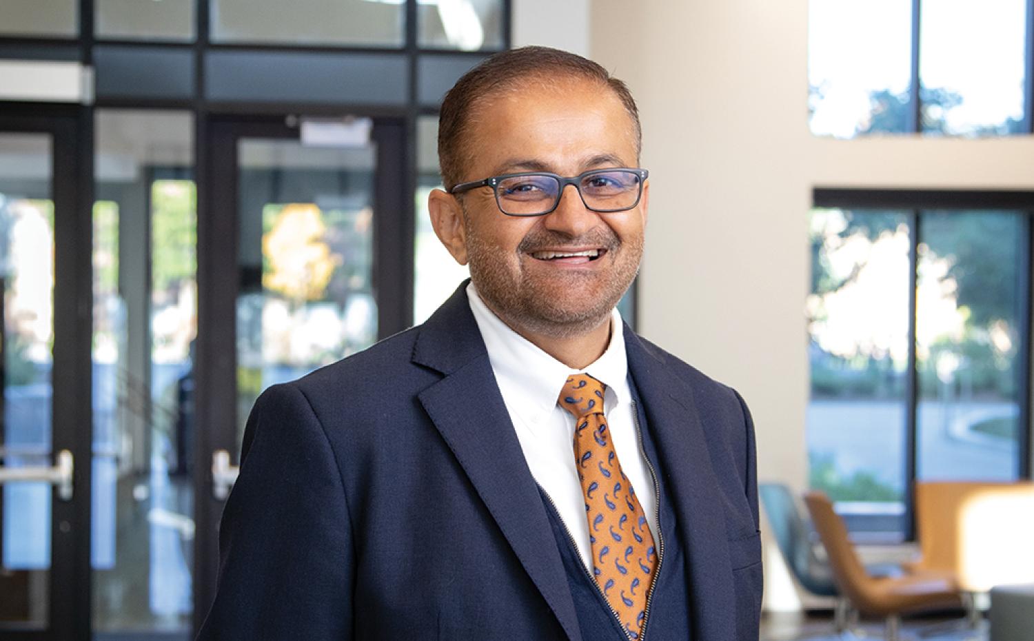 Vijay Khatri smiles