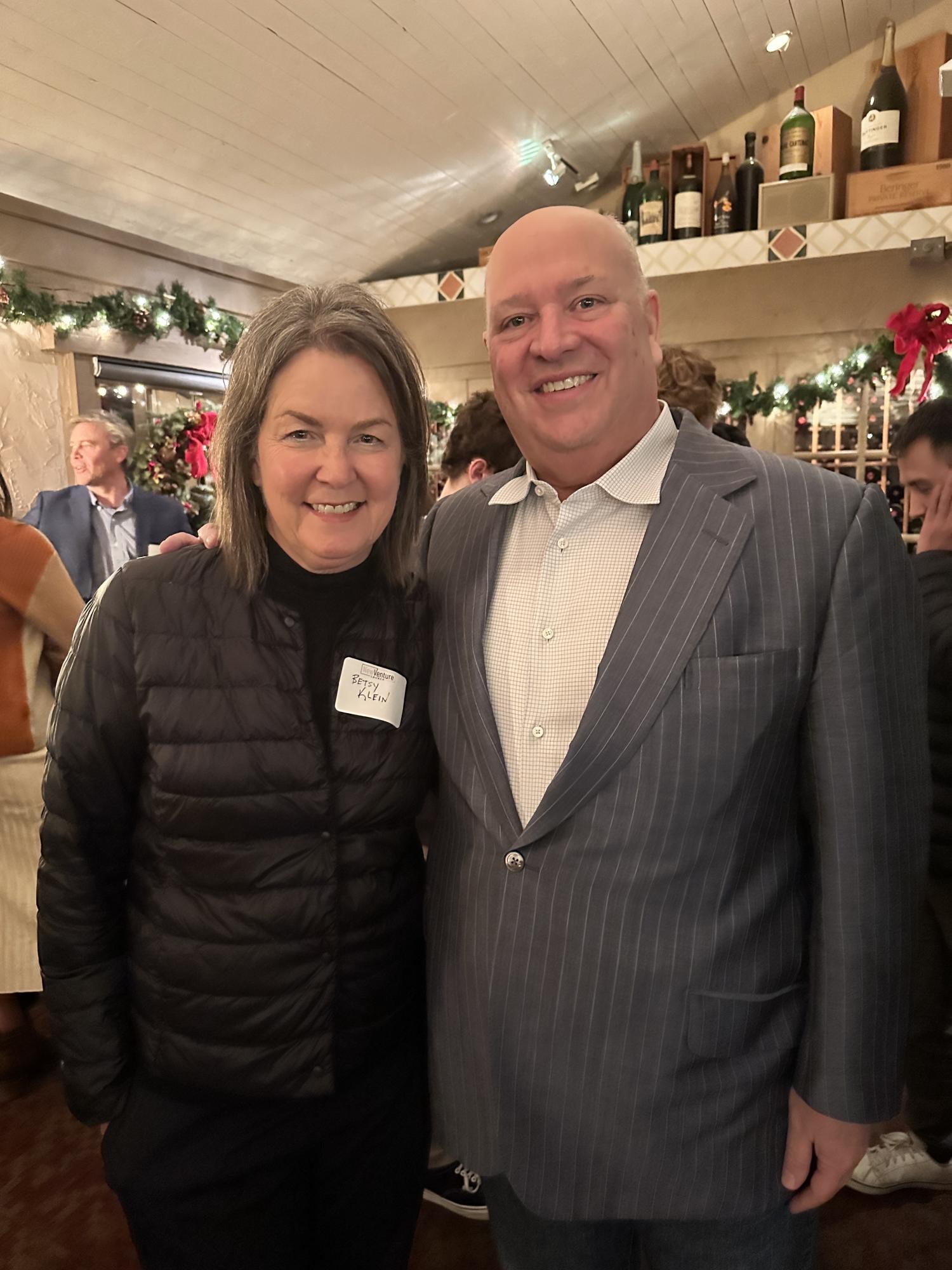 Betsy Klein and Brad Werner at the New Venture Launch Class 2024 Mixer