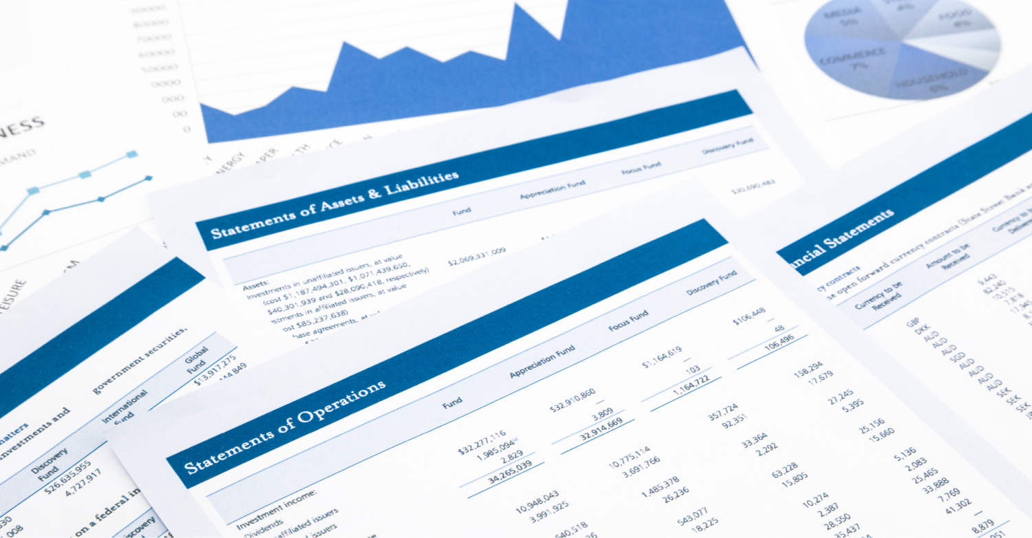 Image of business papers for accountants and climate change article