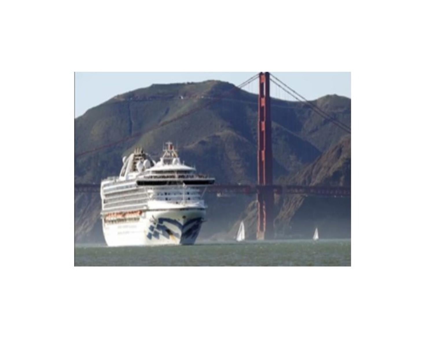 Cruise ship off coast of San Francisco
