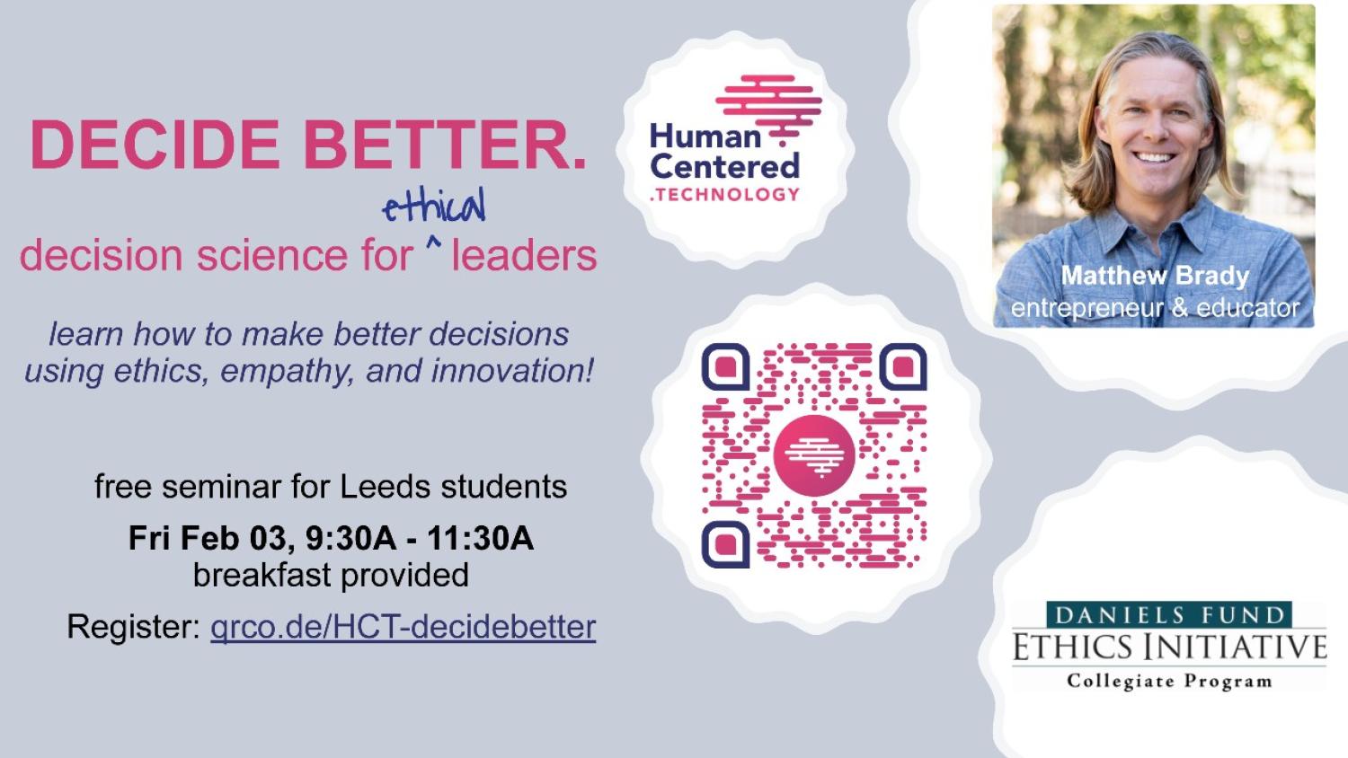 Decide Better Workshop flyer