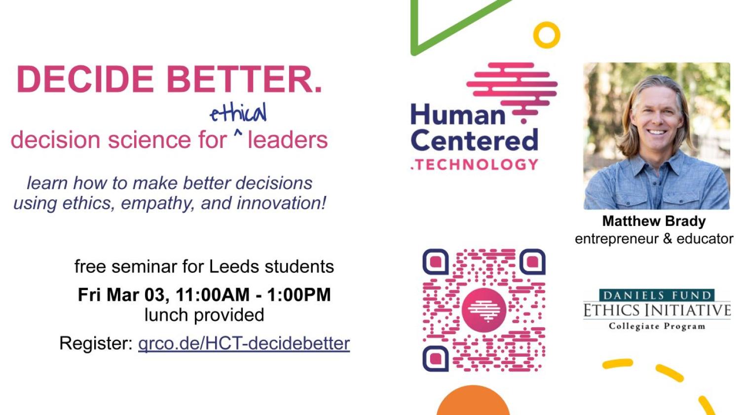 Decide Better Workshop flyer
