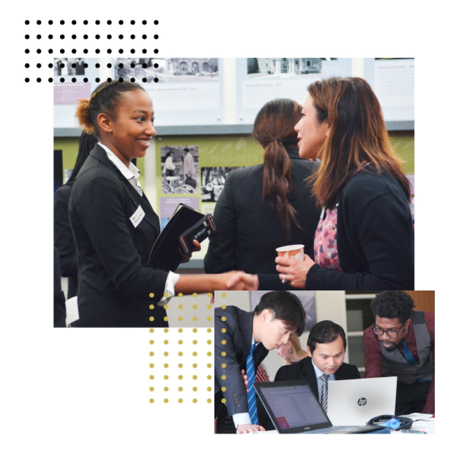Students networking