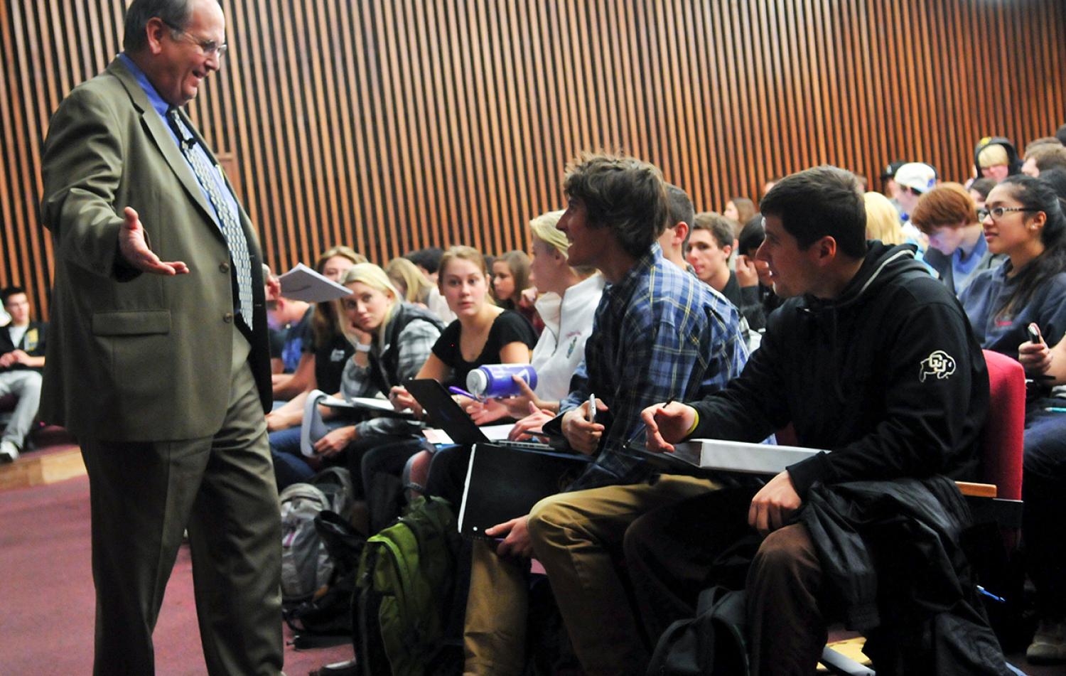 CESR Professor and students in a classroom