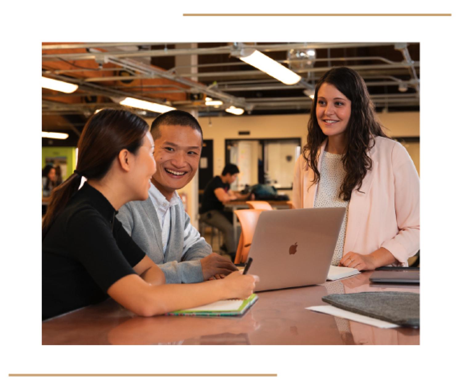 Photo of students collaborating