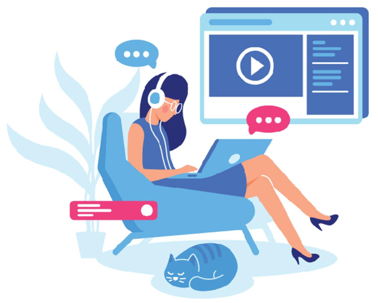 Woman with Computer