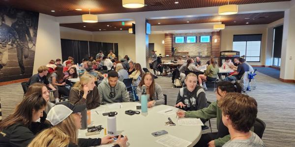 student-athletes participating in Buffs with a Brand