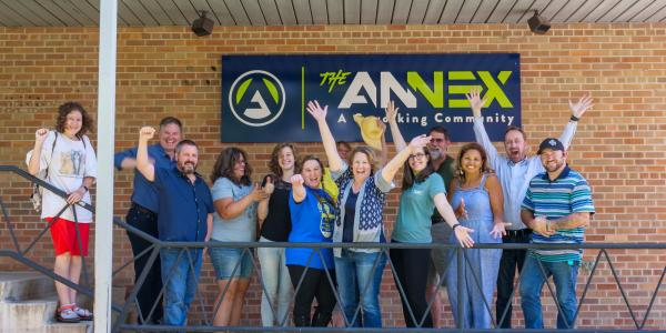Rural Colorado Workshop participants standing in front of the Annex