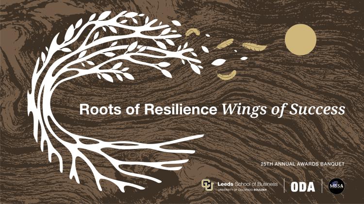 Roots of Resilience, Wings of Success Banquet Image of tree swaying in the wind.