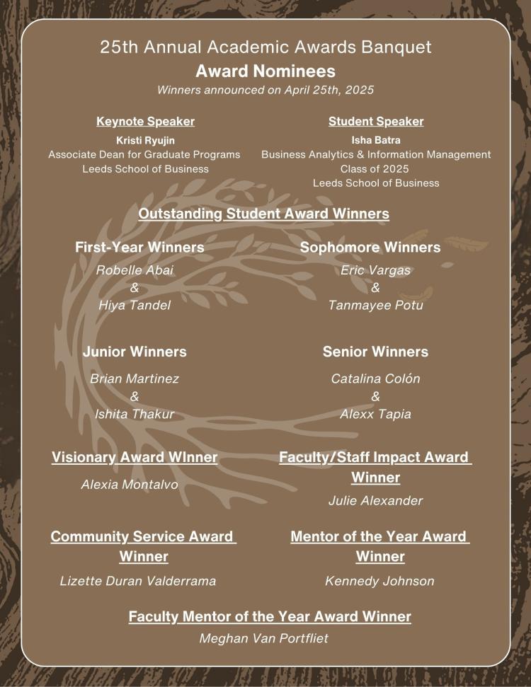 Name of all winners in their respective category