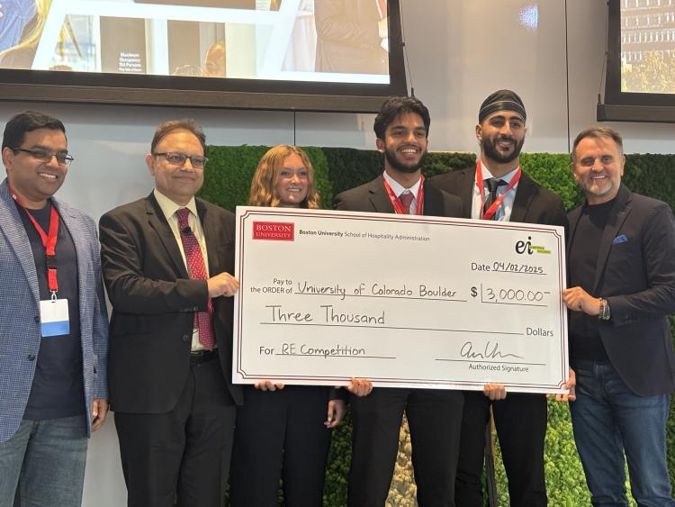 Leeds real estate majors winning second place at the BU Real Estate Competition