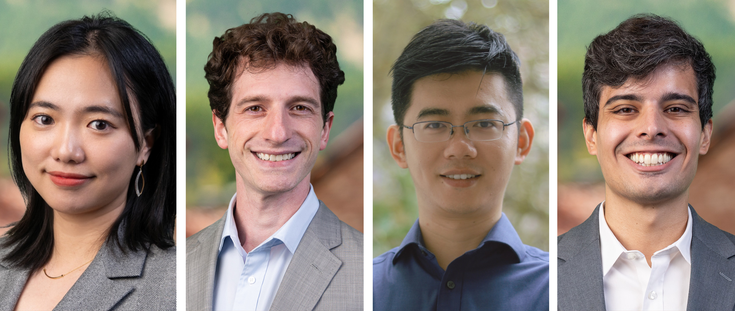 Faculty members from left to right: Ying Zeng, Michael Gropper, Xiaobo Yu and Rodrigo Dias