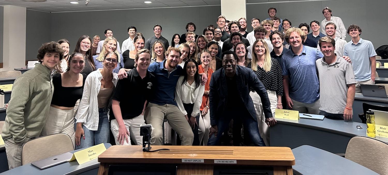 NFL retired player Nick Ferguson with BOS 2024 students