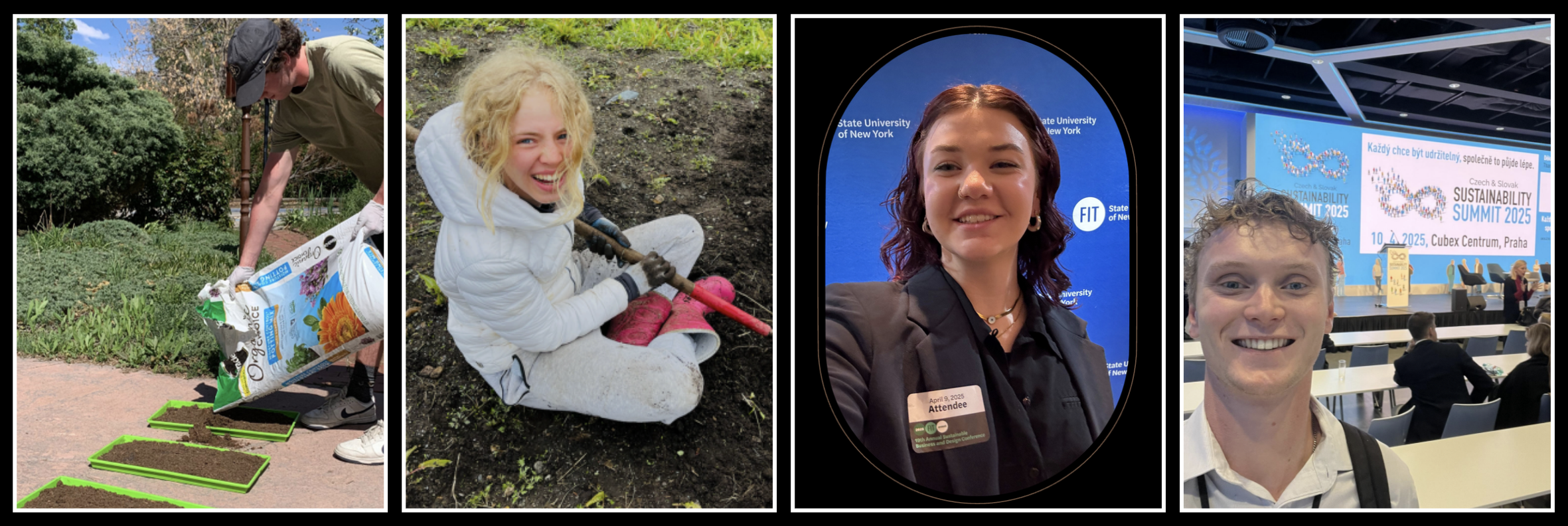 Image of Students Smiling Doing Sustainable Business