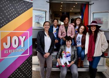 the Joy as Resistance team with their mobile health clinic