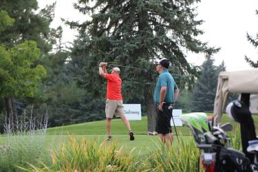 Teeing Off at Sponsored Hole