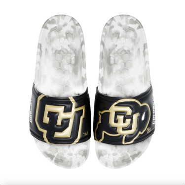 CU branded slip-on sandals