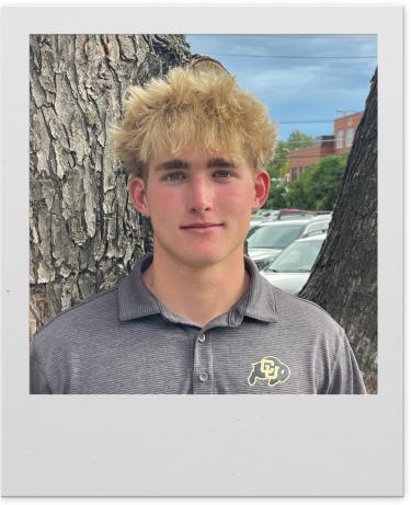 Gavin McManigal in a polaroid-style frame