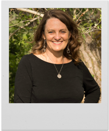 Michelle Maloy in a polaroid style frame