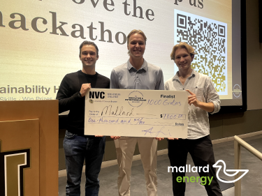 Walter and Team with their Winnings at the Hackathon