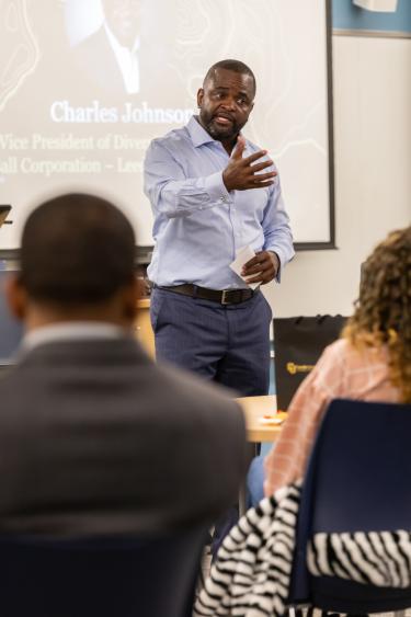 Charles Johnson Speaking during the 2022 Diversity Scholars Event