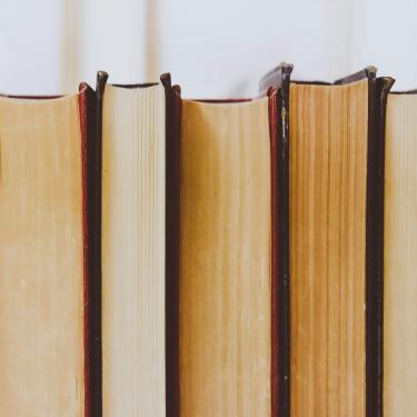edges of a stack of books
