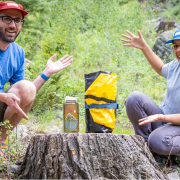 The Founders of Alluvia Packraft showcasing their portable packraft