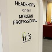 The Iris booth in the career office.