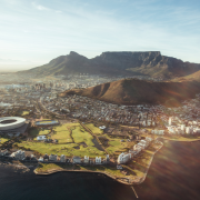 Aerial view of Cape Town