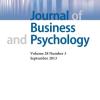 Journal of Business and Psychology Cover