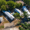 Damaged buildings related to Emily Gallagher's research on Hurrican Harvey