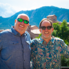 Brad Werner (left) and Jeff York (right) standing in front of the Boulder Flat Irons