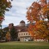The Koelbel Building shot at a distance in fall.