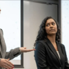 Daniels fund students at a case competition
