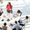 Woman leading a meeting