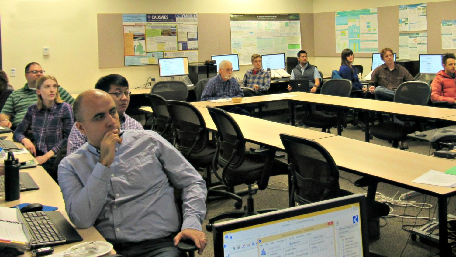 attendees at a RiverWare training class at CADSWES