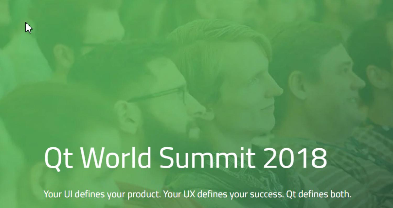 Qt world summit webpage screen shot