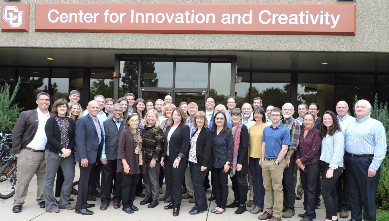 attendees outside the CADSWES office at the CINC building, Boulder Colorado, on October 1