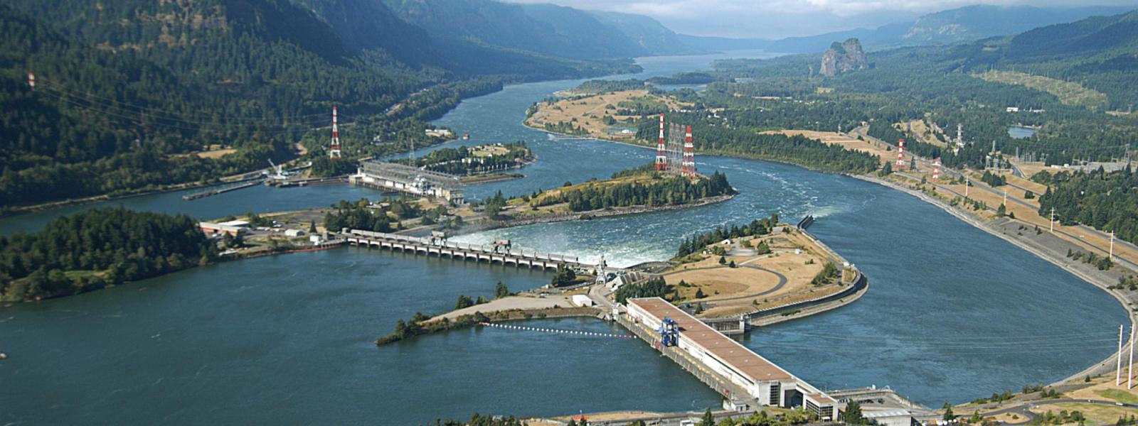 Bonniville Power Hydro Electric plant on the Columbia river