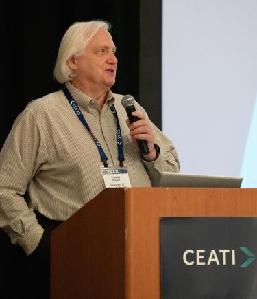 Tim Magee while giving his presentation at CEATI 2024