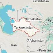 Google map capture of where Turkmenistan is