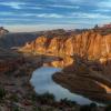 colorado river going through a canyon in UT