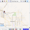 This image is an example of the new Web Map View in a RiverWare model