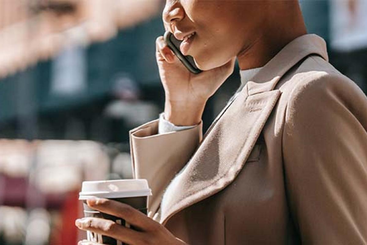 someone talking on a phone