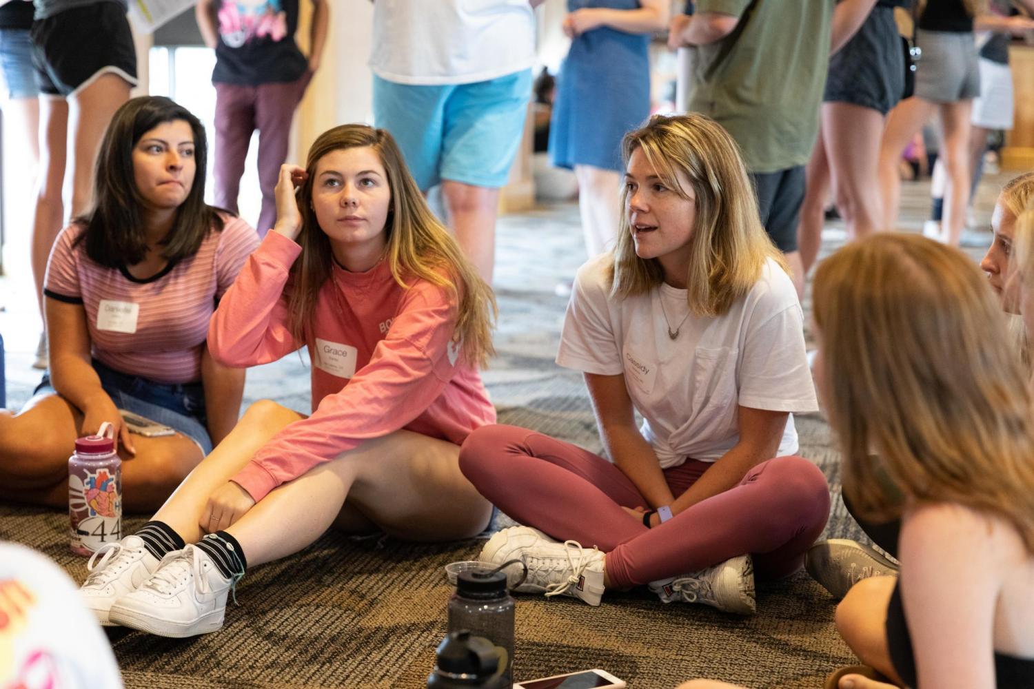 students at a career fair
